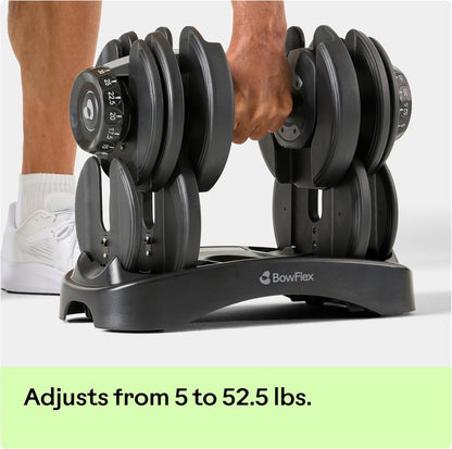 Bowflex SelectTech 552 Adjustable Dumbbells – 5 to 52.5 lb Pair