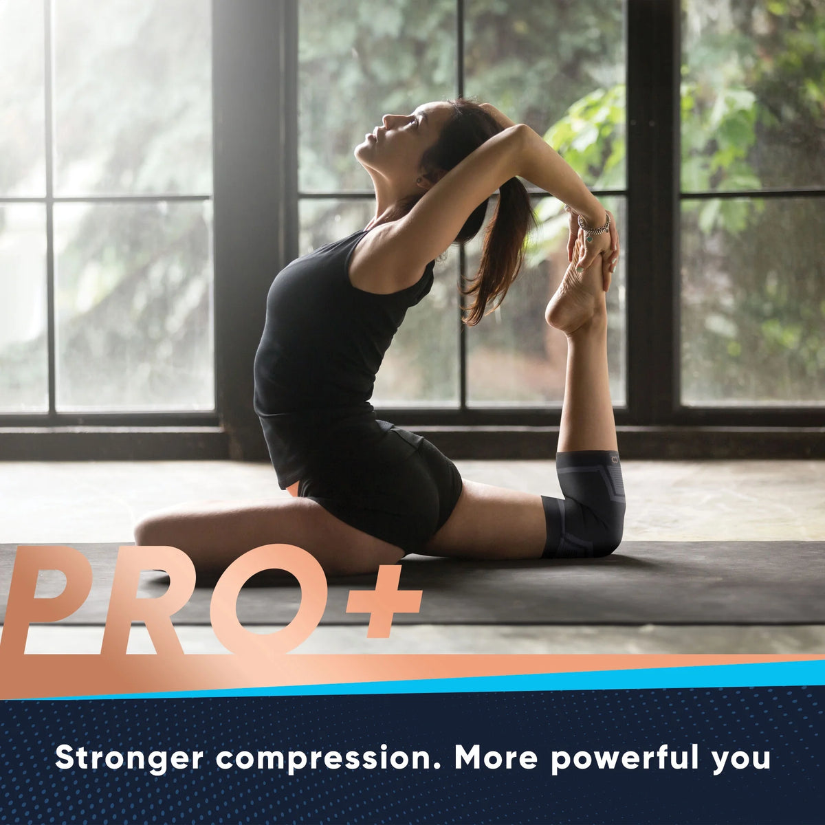 Elevate Your Performance with the PRO+ PowerKnit Compression Knee Sleeve L/XL - Unisex, Black, Ideal for Stability, Pain Relief, and Recovery