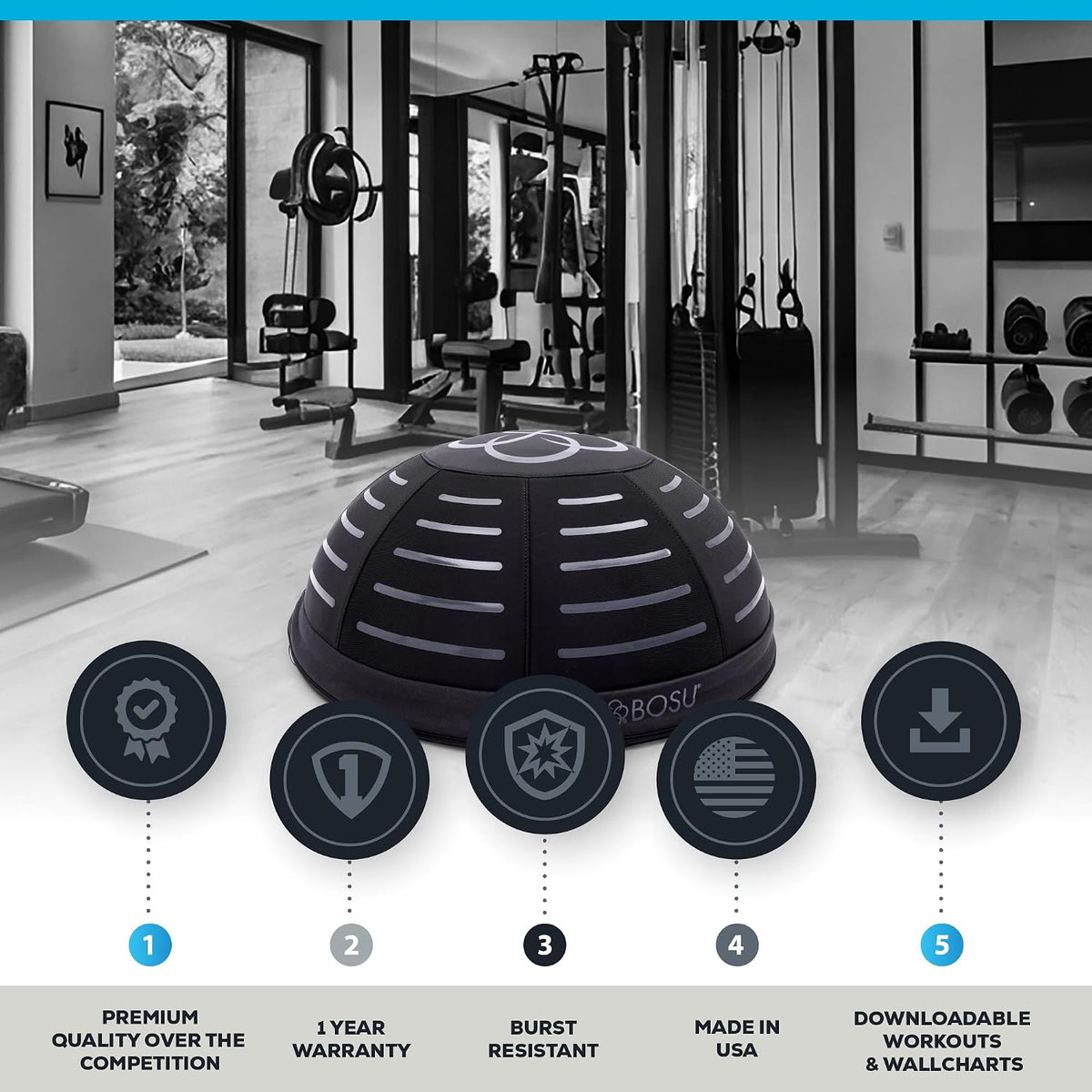 Heavy‑Duty Balance Trainer – Core, Stability & Mobility Builder (BOSU® K‑Series)