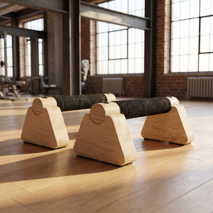 Premium Wooden Parallettes – Wrist‑Friendly Push‑Up & Handstand Training Bars