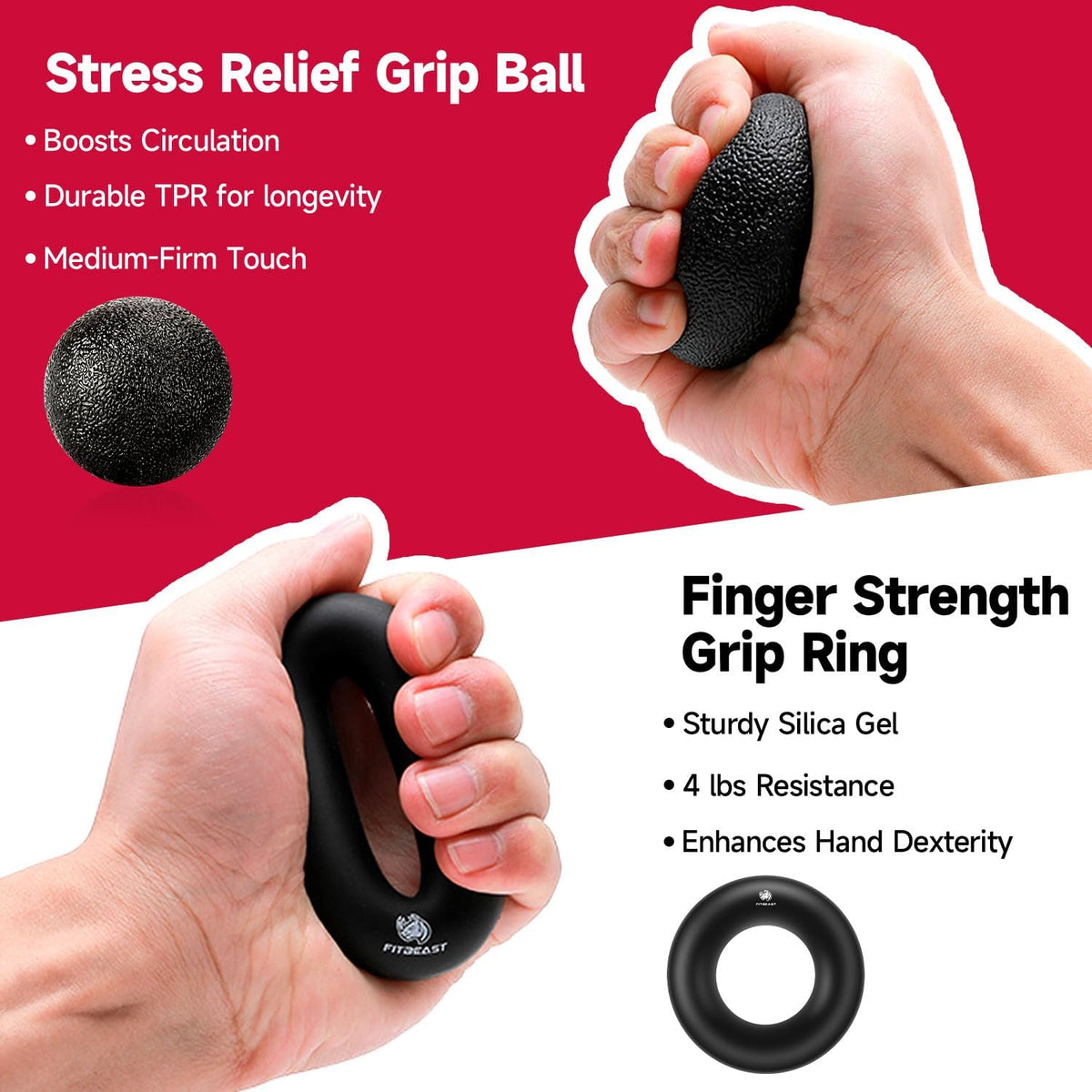 Maximize Your Grip Strength with the FitBeast Adjustable Hand Grip Strengthener Kit - 5 Pack for Ultimate Performance