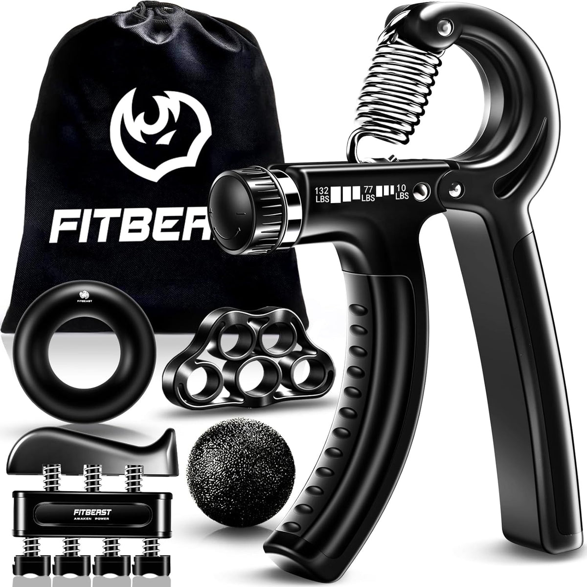 Maximize Your Grip Strength with the FitBeast Adjustable Hand Grip Strengthener Kit - 5 Pack for Ultimate Performance