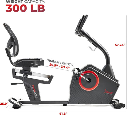Smart Electro‑Magnetic Recumbent Bike – Low‑Impact Cardio & Joint‑Friendly Training (300 lb Capacity)