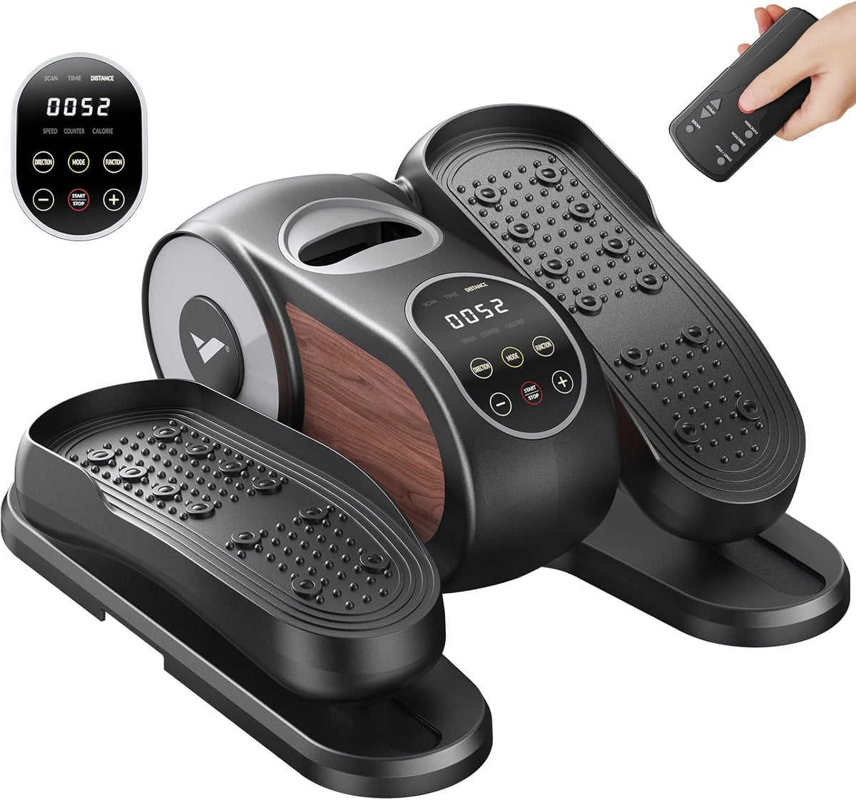 Effortless Fitness with the Under Desk Elliptical Machine - Perfect Leg Exerciser for Seniors with Remote Control & 12 Adjustable Speeds for Quiet Workouts at Home or Office