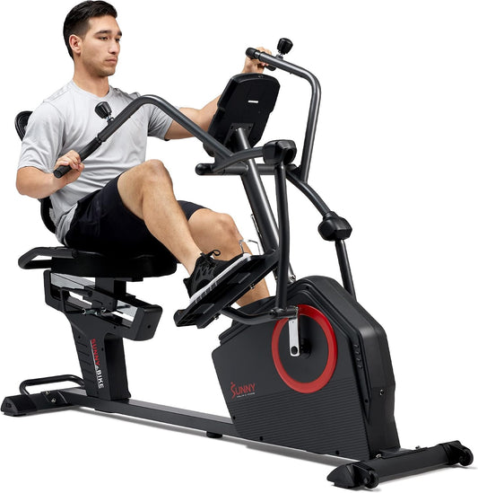 2‑in‑1 Recumbent Elliptical – Smart Electro‑Magnetic, Low‑Impact Full‑Body Trainer (300 lb Capacity)