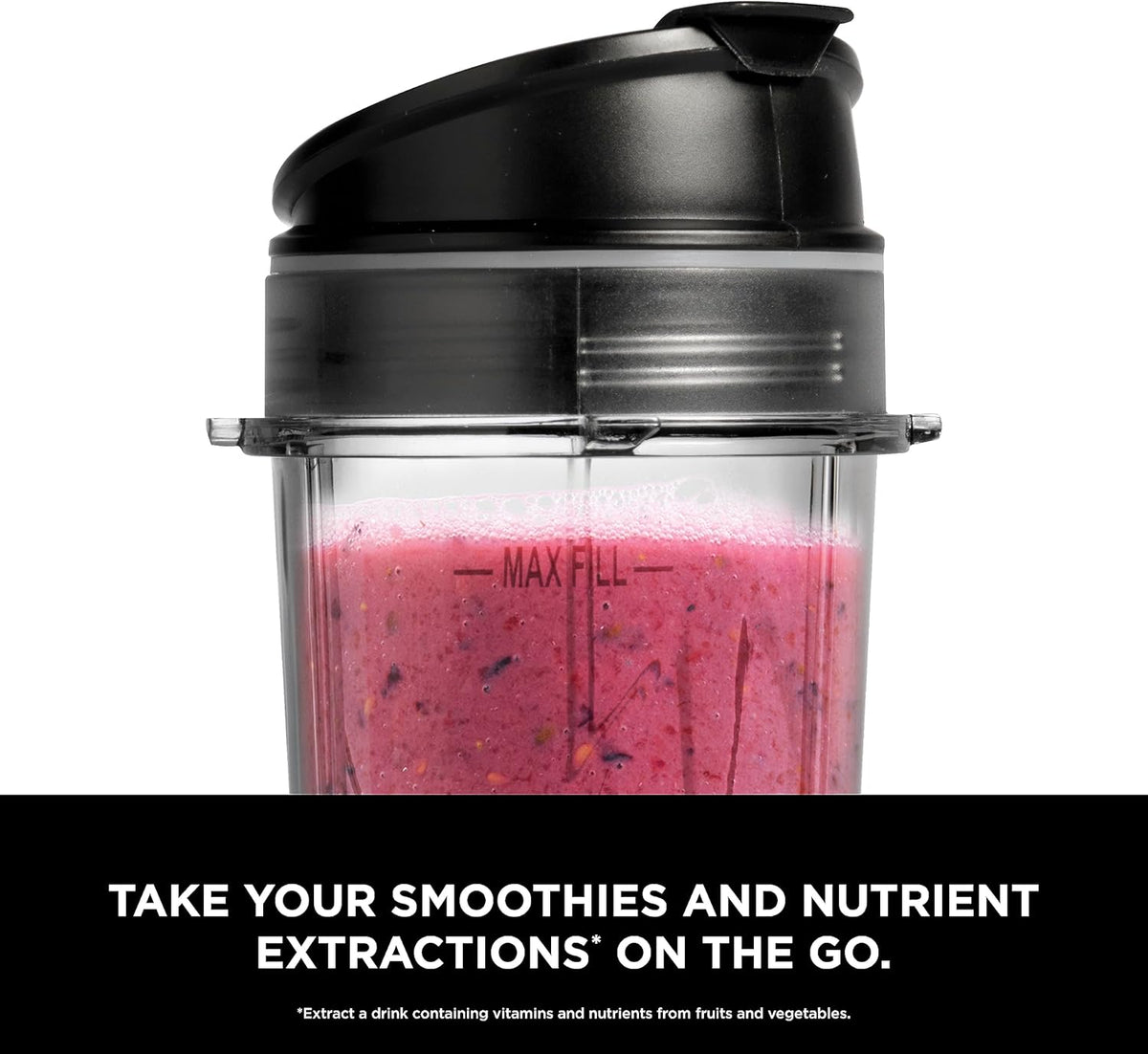Ninja Fit Compact Personal Blender - Perfect for Smoothies, Shakes, and Frozen Drinks with 700-Watt Power and 2 Portable 16-Oz. Cups in Sleek Black
