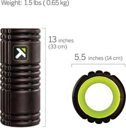 Grid 1.0 Foam Roller - 13" Multi-Density Deep Tissue Massage Roller for Ultimate Muscle Recovery & Mobility Enhancement