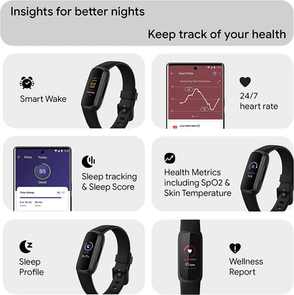 Fitbit Inspire 3 – Health & Fitness Activity Tracker (Midnight Zen)