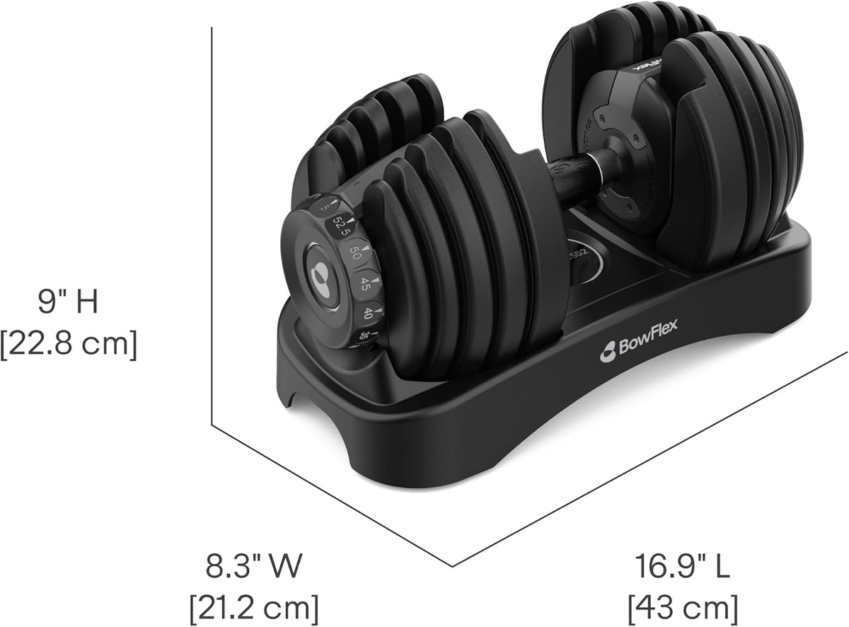 Bowflex SelectTech 552 Adjustable Dumbbells – 5 to 52.5 lb Pair