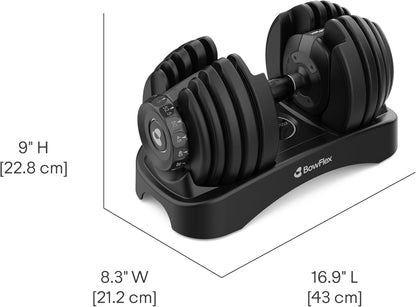 Bowflex SelectTech 552 Adjustable Dumbbells – 5 to 52.5 lb Pair