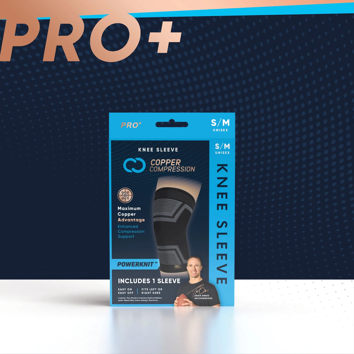 Elevate Your Performance with the PRO+ PowerKnit Compression Knee Sleeve L/XL - Unisex, Black, Ideal for Stability, Pain Relief, and Recovery