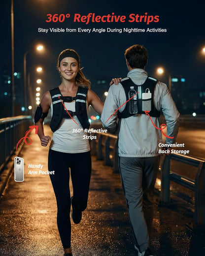 ZELUS Weighted Vest – 20 lb Neoprene Workout Vest with Reflective Stripe